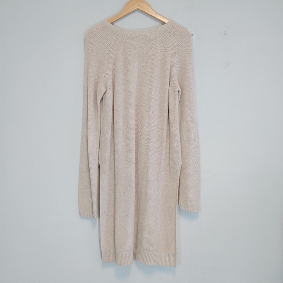 Moth Anthropologie Round Neck Long Sleeves Tunic Sweater Sz L Minimalist Popover - Picture 8 of 12